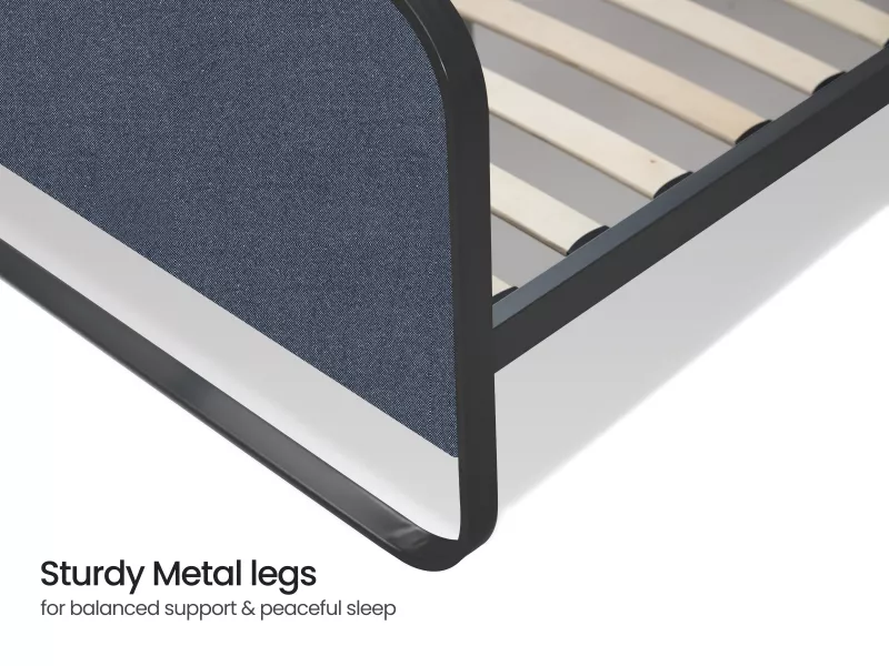 Chloe Queen Size Double Bed in Grey Color